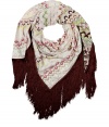 Add memorable new-season style with this statement-making fringed scarf from Missoni - All-over zigzag print, easy-to-style length, fringe trim - Wear with an elevated jeans-and-tee ensemble, a leather jacket, and heels