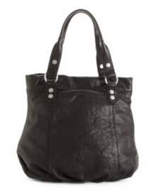 Ready to go: roomy enough for a magazine or book, as well as your other essentials, the Trippin Out leather tote by Lucky Brand. Ready to go: roomy enough for a magazine or book, as well as your other essentials, the Trippin Out leather tote by Lucky Brand.