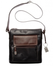 Crafted from two-tone glazed leather, this chic bag brings together heritage chic and the trendy crossbody shape for a look you can take anywhere. Crafted from two-tone glazed leather, this chic bag brings together heritage chic and the trendy crossbody shape for a look you can take anywhere.