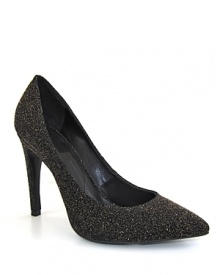 In an EXCLUSIVE TO BLOOMINGDALE'S design, Luxury Rebel adds spark to slick, pointed toe pumps with glimmering glitter fabric. In an EXCLUSIVE TO BLOOMINGDALE'S design, Luxury Rebel adds spark to slick, pointed toe pumps with glimmering glitter fabric.