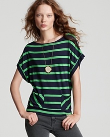 Quotation: Red Haute Top - Striped Dolman with Pocket