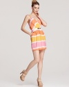 Boasting a vivid tie-dye print, this Akiko silk dress comes complete with a waist-cinching belt.