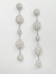 EXCLUSIVELY AT SAKS. Five sparkling, crystal accented balls in various sizes in a lovely, lengthy design. CrystalsRhodium-plated brassDrop, about 2.12Surgical steel post backImported EXCLUSIVELY AT SAKS. Five sparkling, crystal accented balls in various sizes in a lovely, lengthy design. CrystalsRhodium-plated brassDrop, about 2.12Surgical steel post backImported