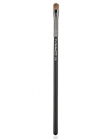 Excellent for applying emollient-based products. This brush has fibers which are slightly round-tipped and firm. M.A.C professional brushes are hand-sculpted and assembled using the finest quality materials. They feature birch, linden and ramin wood handles, nickel-plated brass ferrules.