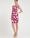 EXCLUSIVELY AT SAKS. Pretty painterly florals highlight this elegant frock tailored with a hint of stretch for a sleek, feminine fit.Square necklineExtended shouldersSet-in waistFlat frontCenter back zipperAbout 24 from natural waist97% cotton/3% spandexDry cleanMade in USA of imported fabricModel shown is 5'9 (175cm) wearing US size 4.