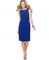 Perfect for the boardroom and beyond, this sophisticated Tahari sheath dress is destined to become a favorite.