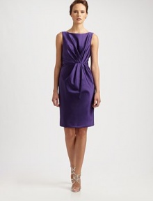 EXCLUSIVELY AT SAKS. Crisp pleating lends an architectural appeal to this stretch silk shift.BoatneckSleevelessFront pleatsV back with concealed zipFully linedAbout 24 from natural waistSilk/spandexDry cleanMade in USA of imported fabricModel shown is 5'11 (180cm) wearing US size 4. EXCLUSIVELY AT SAKS. Crisp pleating lends an architectural appeal to this stretch silk shift.BoatneckSleevelessFront pleatsV back with concealed zipFully linedAbout 24 from natural waistSilk/spandexDry cleanMade in USA of imported fabricModel shown is 5'11 (180cm) wearing US size 4.
