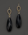 Faceted onyx adds rich texture to 14K yellow gold. By Nancy B.