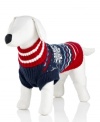 A present for the pooch that has it all, the Fair Island dog sweater ensures the furriest member of your family is toasty warm and the epitome of cute all winter long.