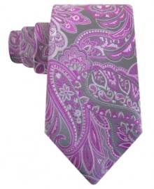 Like a true gentleman, this paisley tie from Geoffrey Beene will never let you down. Like a true gentleman, this paisley tie from Geoffrey Beene will never let you down.