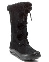 Waterproof, chill-resistant boots from The North Face® feature a cozy shearling collar and lace-up styling.