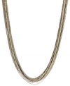 Mix and matchable style. Kenneth Cole New York's multi-tone necklace complements many different looks and features long strands of super-fine chains in a range of metallics. Crafted in mixed metal. Chains are arranged so they do not tangle easily. Approximate length: 36 inches + 3-inch extender.