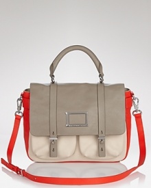 Join the color block bag party with this leather messenger bag from MARC BY MARC JACOBS. Splashed with the season's juiciest shade, it's almost too cool for hue. Join the color block bag party with this leather messenger bag from MARC BY MARC JACOBS. Splashed with the season's juiciest shade, it's almost too cool for hue.
