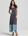 A vibrant tie-dye hem punctuates this Splendid maxi dress for a bold finish.