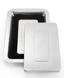 Now that's service. The answer to entertaining, KitchenTrend's collection of stainless steel serving platters uses an oil-filled disk to heat or chill food for up to two hours. Simply place the TemperDisk in the oven or freezer prior to using then place one of the serving plates on the insulating ring and outer tray for an instant solution to creating sensational dishes. Now that's service. The answer to entertaining, KitchenTrend's collection of stainless steel serving platters uses an oil-filled disk to heat or chill food for up to two hours. Simply place the TemperDisk in the oven or freezer prior to using then place one of the serving plates on the insulating ring and outer tray for an instant solution to creating sensational dishes.