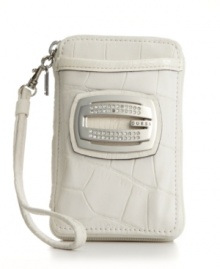 Offered in a variety of neutral and vibrant hues, this fab GUESS design will keep your style on point. The chicest way to tote your technology, cash and cards for day or night. Offered in a variety of neutral and vibrant hues, this fab GUESS design will keep your style on point. The chicest way to tote your technology, cash and cards for day or night.
