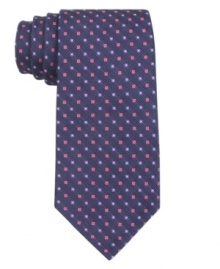 A subtle pattern gives way to standout style. Keep it fresh with this DKNY silk tie. A subtle pattern gives way to standout style. Keep it fresh with this DKNY silk tie.