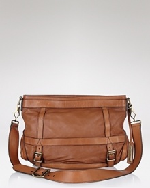 Washed leather lends vintage cool to this go-anywhere messenger bag from Burberry. Washed leather lends vintage cool to this go-anywhere messenger bag from Burberry.