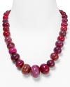 Kenneth Jay Lane's graduated beaded necklace will instantly transform closet staples. This style refuses to blend in, so showcase the agate beads over a basic neckline.