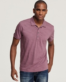 Soft slubby cotton provides a comfortable, classic fitting drape that's polished enough for laid-back parties and dinners with friends. Soft slubby cotton provides a comfortable, classic fitting drape that's polished enough for laid-back parties and dinners with friends.
