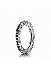 Dark, dramatic, and supremely stackable, PANDORA's black crystal eternity ring lends sophisticated style to your jewelry box.