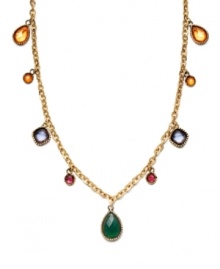 Chic and colorful, this playful Lauren by Ralph Lauren design will add vibrance to your look. Multicolored glass stones shake and shimmer in a variety of shapes. Long chain and setting crafted in gold tone mixed metal. Approximate length: 34 inches. Chic and colorful, this playful Lauren by Ralph Lauren design will add vibrance to your look. Multicolored glass stones shake and shimmer in a variety of shapes. Long chain and setting crafted in gold tone mixed metal. Approximate length: 34 inches.