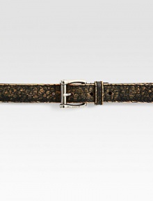 Grainy leather belt with square buckle and embossed Gucci logo.Palladium hardwareLeatherAbout 1 wideMade in Italy Grainy leather belt with square buckle and embossed Gucci logo.Palladium hardwareLeatherAbout 1 wideMade in Italy