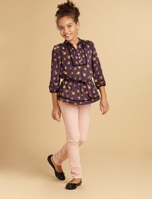Blooming with brilliant flowers, this cheery three-quarter sleeve peasant top features pintucked detailing, gathered waist and flared hem.V-neckThree-quarter sleevesButton-frontElastic & drawstring waistbandFlared hemPolyesterDry cleanImported Please note: Number of buttons/snaps may vary depending on size ordered. Blooming with brilliant flowers, this cheery three-quarter sleeve peasant top features pintucked detailing, gathered waist and flared hem.V-neckThree-quarter sleevesButton-frontElastic & drawstring waistbandFlared hemPolyesterDry cleanImported Please note: Number of buttons/snaps may vary depending on size ordered.