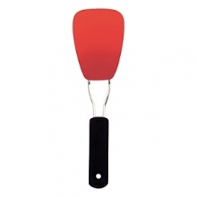 A great companion tool for non-stick cookware and bakeware, the OXO Good Grips Nylon Flexible Turner is perfect for flipping fragile foods while keeping them intact. The flexible nylon head slides easily beneath foods in a sauté pan or on a cookie sheet. A great companion tool for non-stick cookware and bakeware, the OXO Good Grips Nylon Flexible Turner is perfect for flipping fragile foods while keeping them intact. The flexible nylon head slides easily beneath foods in a sauté pan or on a cookie sheet.