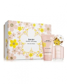 Daisy Eau So Fresh is bubbly and playful. Gift set includes 2.5 fl oz. Eau de Toilette spray and 5.1 fl oz. Radient Body Lotion.