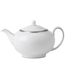 The classic, heirloom-quality Sterling dinnerware and dishes pattern by Wedgwood is designed for formal entertaining, in pristine white bone china banded with polished platinum. The classic, heirloom-quality Sterling dinnerware and dishes pattern by Wedgwood is designed for formal entertaining, in pristine white bone china banded with polished platinum.