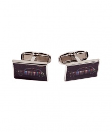 Bring some quirky-cool style to your formal look with these ultra-cool cufflinks from Paul Smith - Silver-tone cufflinks with striped car graphic - Pair with a sleek suit and a striped button down Bring some quirky-cool style to your formal look with these ultra-cool cufflinks from Paul Smith - Silver-tone cufflinks with striped car graphic - Pair with a sleek suit and a striped button down