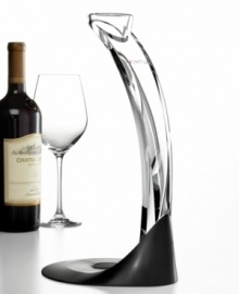 This clever Vinturi wine aerator tower means you can always keep one hand on your glass and adds a bit of dramatic flair to every pour. Simply nestle the aerator in the top of the tower and place a glass below. This clever Vinturi wine aerator tower means you can always keep one hand on your glass and adds a bit of dramatic flair to every pour. Simply nestle the aerator in the top of the tower and place a glass below.