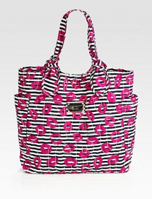 EXCLUSIVELY AT SAKS. A bold and playful style in lightweight nylon with topstitched logo details; perfect for all your daily essentials.Double top handles, 8½ dropMagnetic top closureTwo outside open pocketsOne inside zip pocketTwo inside open pocketsFully lined14W X 14½H X 4½DImported EXCLUSIVELY AT SAKS. A bold and playful style in lightweight nylon with topstitched logo details; perfect for all your daily essentials.Double top handles, 8½ dropMagnetic top closureTwo outside open pocketsOne inside zip pocketTwo inside open pocketsFully lined14W X 14½H X 4½DImported