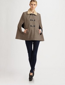 Featuring a sophisticated plaid print, this brilliant design will be a go-to piece this season.Removable sherpa collarPrincess seamsToggle closureFlap pocketsAbout 29 from shoulder to hem40% virgin wool/40% cotton/20% polyamideDry cleanImported of Italian fabric Model shown is 5'11 (180cm) wearing US size 2. Featuring a sophisticated plaid print, this brilliant design will be a go-to piece this season.Removable sherpa collarPrincess seamsToggle closureFlap pocketsAbout 29 from shoulder to hem40% virgin wool/40% cotton/20% polyamideDry cleanImported of Italian fabric Model shown is 5'11 (180cm) wearing US size 2.