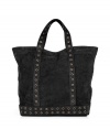 The only tote youll ever need, this high style version of the classic carryall from Vanessa Bruno is a must-have casual staple - Large shopper shape, carrying handles, grommet-detailed straps and base, small internal pocket for everyday essentials - Perfect for work, travel, or shopping around town