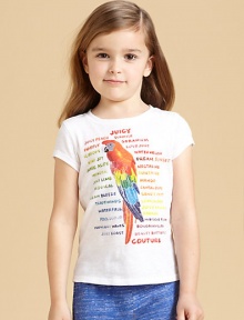 A vivid parrot and tropical-inspired words add a little warm weather feel to a short-sleeved cotton tee.CrewneckShort sleevesPullover styleCottonMachine washImported A vivid parrot and tropical-inspired words add a little warm weather feel to a short-sleeved cotton tee.CrewneckShort sleevesPullover styleCottonMachine washImported