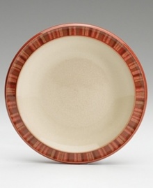Warm, natural colors and a retro feel combine in this decidedly modern dinner plate. Safe for use in the microwave, freezer, oven and dishwasher. From Denby's collection of dinnerware and dishes. Warm, natural colors and a retro feel combine in this decidedly modern dinner plate. Safe for use in the microwave, freezer, oven and dishwasher. From Denby's collection of dinnerware and dishes.