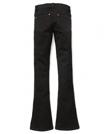 These go-to Aqua jeans boast a trend-right skinny silhouette with whiskered detailing and a fun kick of retro flare. These go-to Aqua jeans boast a trend-right skinny silhouette with whiskered detailing and a fun kick of retro flare.