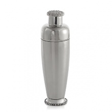 Marked by incredible handcrafting, this martini shaker is embellished with countless molten beads carefully placed by a highly skilled artisan. The look is streamlined, timeless, organic and soulful.