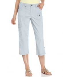 Complete your casual, warm-weather look with Style&co.'s cargo capris -- get them for a great price, too! Complete your casual, warm-weather look with Style&co.'s cargo capris -- get them for a great price, too!