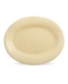 From celebrated chef and writer, Sophie Conran, comes incredibly durable dinnerware for every step of the meal, from oven to table. A ribbed texture gives this oval platter the charming look of traditional hand thrown pottery.