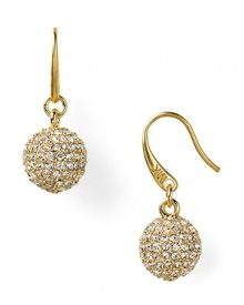 When your look calls for instant glitz, grab MICHAEL Michael Kors' pavé drop earrings. Sized right for day or night, the decadent danglers work through last-minute wardrobe changes.