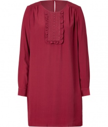 Feminine and sweet, Paul & Joe Sisters embroidered shift is an easy choice for all-season sophistication - Rounded neckline, long sleeves, buttoned cuffs, slit with button closure at nape, embroidered bib and shoulders - Easy straight silhouette - Wear with heels and a metallic clutch, or with favorite flats and a carryall tote Feminine and sweet, Paul & Joe Sisters embroidered shift is an easy choice for all-season sophistication - Rounded neckline, long sleeves, buttoned cuffs, slit with button closure at nape, embroidered bib and shoulders - Easy straight silhouette - Wear with heels and a metallic clutch, or with favorite flats and a carryall tote