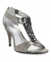 The Style&co. Unreal Sandals are a dream come true with their modern t-strap silhouette, jewel decor and sculpted heel.