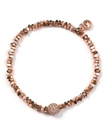 Work a gilded wrist and wear MICHAEL Michael Kors' rose gold pavé bracelet. Dressed up or down, the beaded bauble hints at bohemian glamour around the clock.