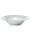 Pure refinement simply stated, the Mikasa Cameo Platinum dinnerware and dishes collection is shear elegance in classic form. Dazzling white china is delicately embellished with platinum band detailing. The understated style of this soup bowl works as well with other patterns as it does with the coordinating collection.