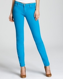 A slim, cropped silhouette in a saturated shade of blue makes these MICHAEL Michael Kors jeans the pair to wear, this season and beyond. A slim, cropped silhouette in a saturated shade of blue makes these MICHAEL Michael Kors jeans the pair to wear, this season and beyond.