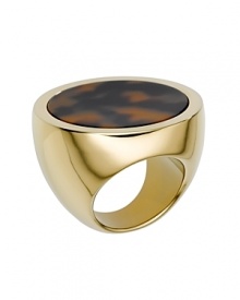 Celebrate vintage glamour with MICHAEL Michael Kors' retro-chic cocktail ring. Slip on the tortoise-trimmed bauble with oversized shades and ankle-biting capris to be a modern-day muse. Celebrate vintage glamour with MICHAEL Michael Kors' retro-chic cocktail ring. Slip on the tortoise-trimmed bauble with oversized shades and ankle-biting capris to be a modern-day muse.