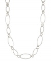 An extra layer adds dimension and elegance to any ensemble. Long oval link necklace from the Lauren by Ralph Lauren collection is the perfect last-minute accessory. Crafted in silver tone mixed metal. Approximate length: 36 inches.